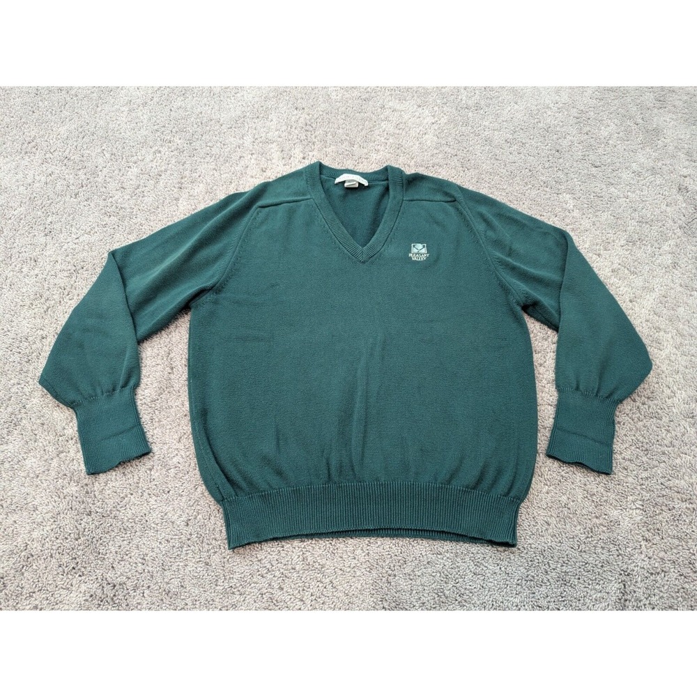 Vintage IZOD Club Pullover Mens Large V Neck Sweater Golf Pleasant Valley